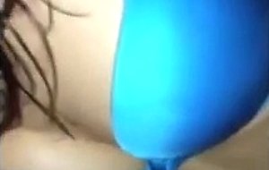 Hot threesome with cuckold teen girlfriend and str 