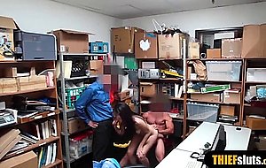 Notorious thief fucked by two officers 
