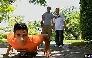 Peeping on blonde milf with huge tits