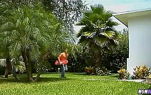 Peeping on blonde milf with huge tits