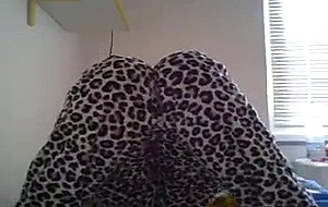 Cutie shows off her small tits and ass at home