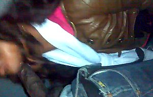 Black tranny blows pov cock