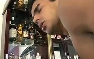 Busty tranny sticks her tool into chaps ass