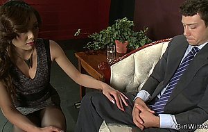 Busty shemale gives anal to athlete