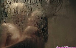 Teen babe having sex with her busty dorm manager