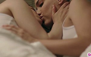 Busty chick eating her blonde girlfriends sweet pussy
