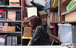 Sexy teen caught by a big cock cop and banged hard