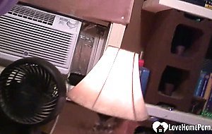 Sexy girl with glasses in a POV