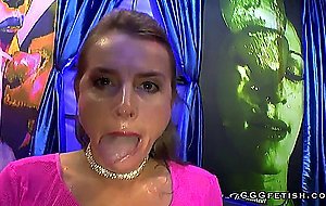 A lot of cums and bukkakes on busty sexy susi