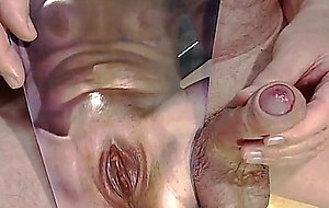 Cum slut gets tits and cunt covered with sperm 