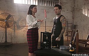 Ex prisoner anal fucks tied busty boss