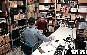 Twink perp detained by LP Officer agrees for anal sex