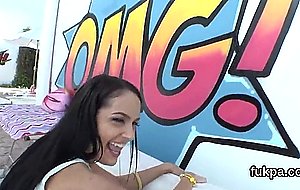 Charming hottie flaunts massive arse and gets anal 
