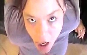 Asian amateur sucks and gets fucked