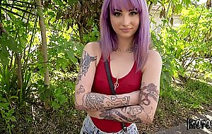 Heavily tattooed purple-haired alt-girl deepthroated and rode my dick – Naked Girls