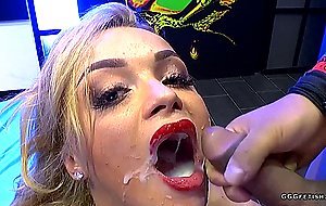 Daphne klyde shows swallows and extreme bukkakes