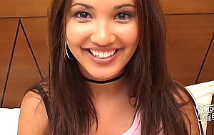 Tall and exotic looking teen amateur makes her first video