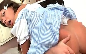 Pigtailed cutie gets a beautifull load in her mouth