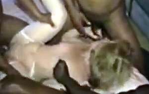 Cuckold wifey gets gangbanged