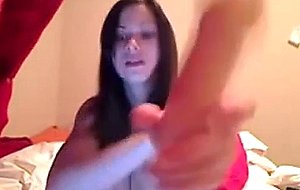 Skinny teenager on a bed