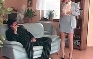 Mom in glasses gets mouth and ass screwed