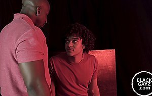 Young black twink spanked hard and plowed with a dildo