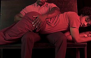 Young black twink spanked hard and plowed with a dildo