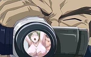 Hot anime milf in ropes gangbanged on camera