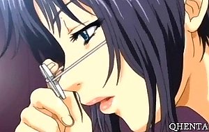 Busty hentai chicks sharing teen dick in locker room