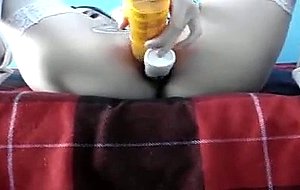 Video of a chick fucking her pussy with a dildo ...