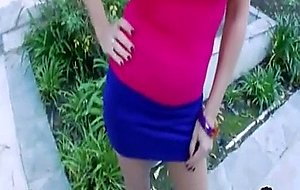 White babe has huge boobs and shaved snatch