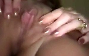 Black vibrator and pussy play