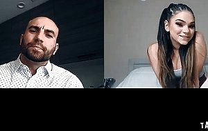 Athena Faris spanking her sweet ass in front of the camera