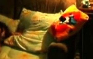 Hot teen masturbates in bed