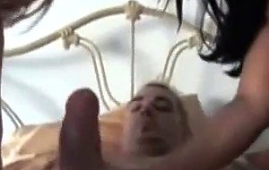 Blowjob lesson for teen whore