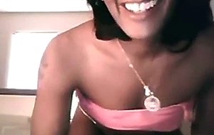 Hot black babe dancing and teasing on webcam