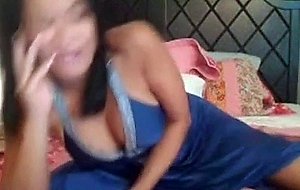 Busty asian girl masturbating