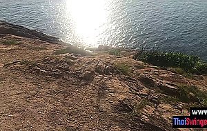 Hot Asian teen pleased dirty boyfriend and she swallowed his big penis