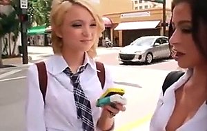 Exxxtrasmall petite redhead and latina teens on a threesome