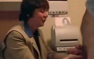 Mature office lady gets laid