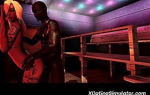 3D blonde gets BBC sex doggystyle