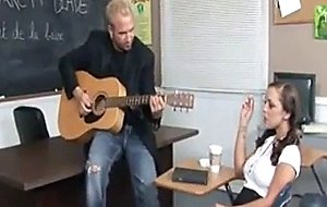 Music teacher fucks with titty 19yo girl