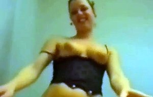 Teen gf shakes tits and ass!