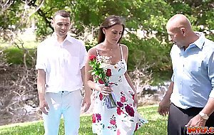 Stepson pummels his stepmoms milf coohie from below