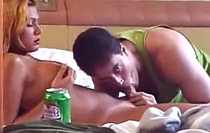 Amateur tranny bj and cumshot