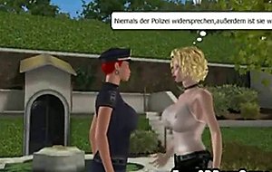 D cartoon tranny cop fucks a big tits blonde