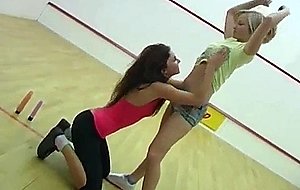 Young lesbians toying slits