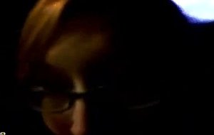 Red milf gives good bj and swallows