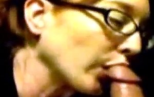 Red milf gives good bj and swallows