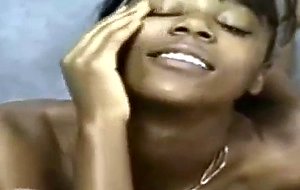 Ebony teen cumshot